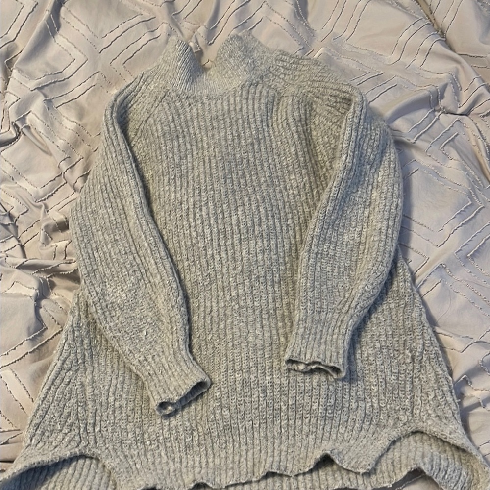 Cozy Gray Knit Sweater